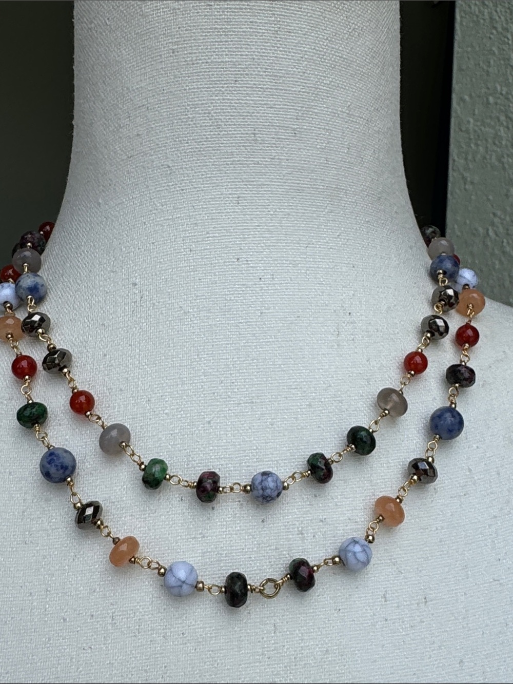 Nakamol double strand adjustable beaded necklace - Picture 3 of 7